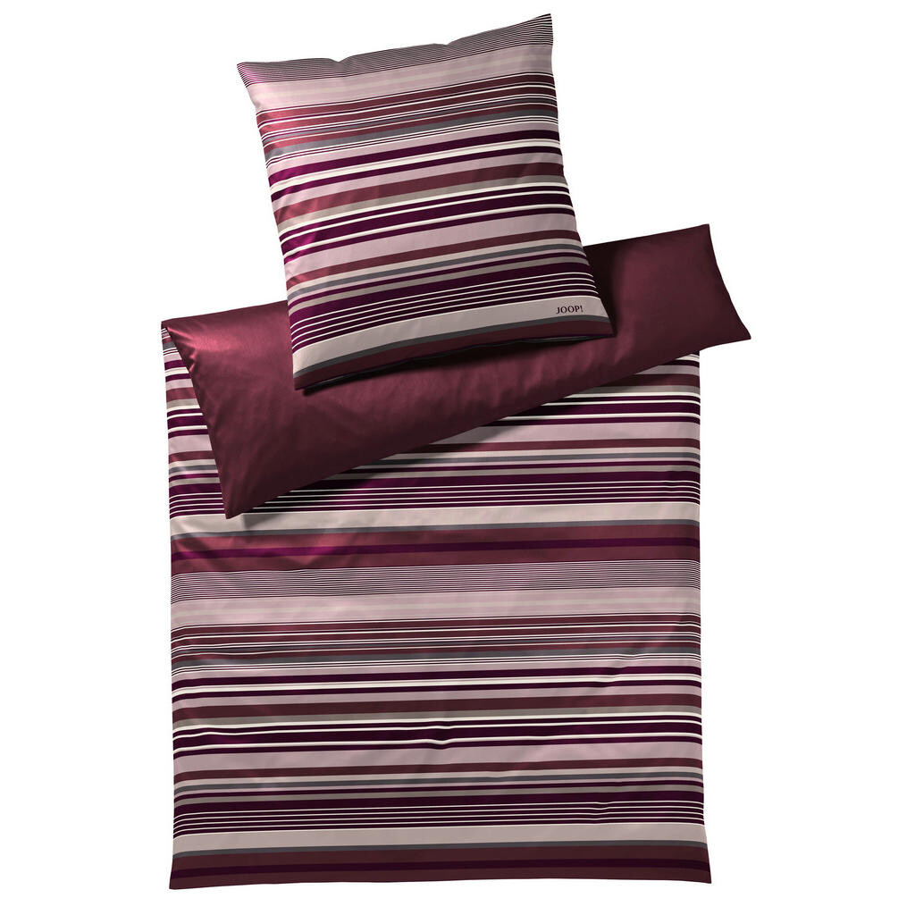 Joop! OBOUSTRANNÉ POVLEČENÍ, makosatén, starorůžová, tmavě červená, 135/200 cm