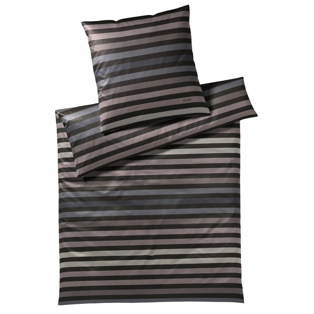 Joop! POVLEČENÍ, makosatén, antracitová, hnědá, šedá, 155/200 cm