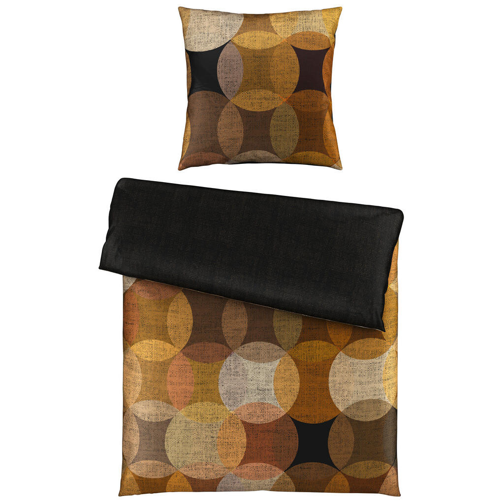 Novel OBOUSTRANNÉ POVLEČENÍ, satén, hnědá, 155/220 cm