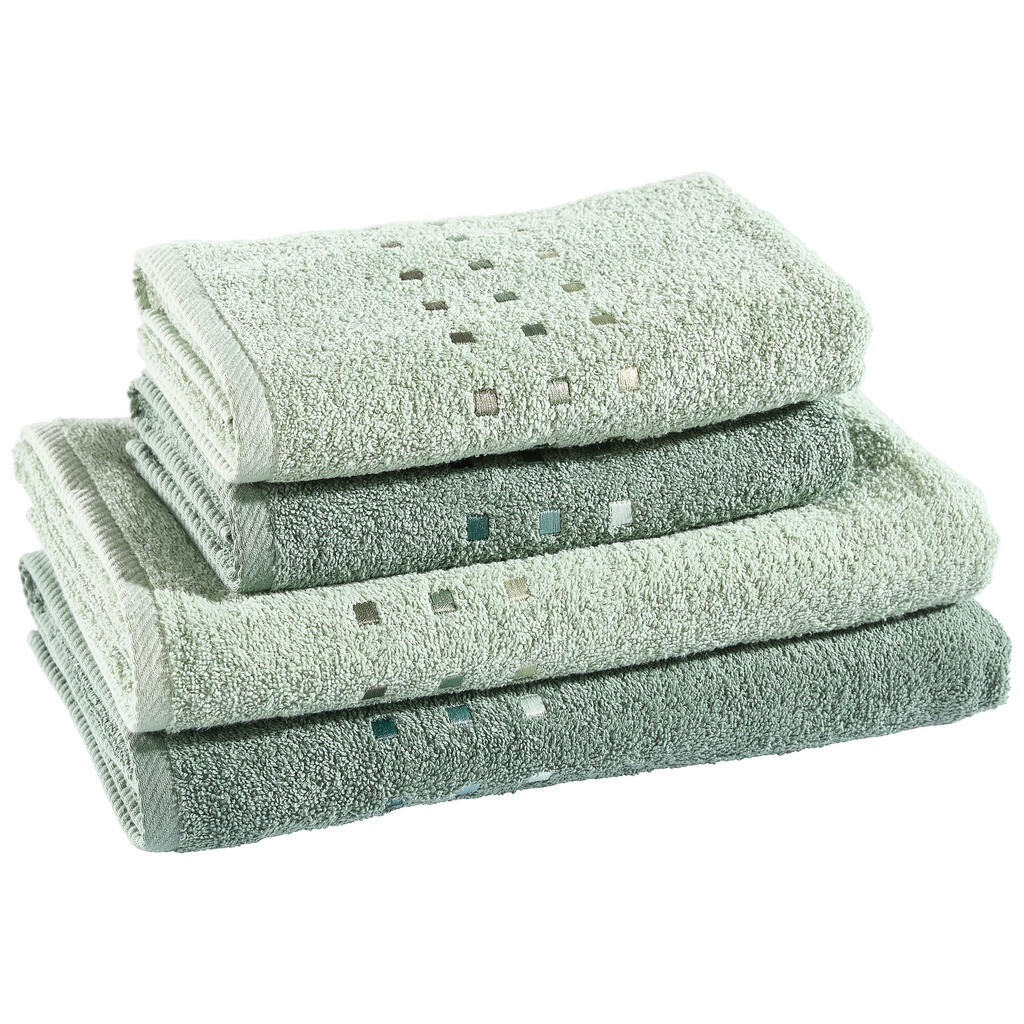 Esposa SADA RUČNÍKŮ A OSUŠEK, 50/100 cm, tmavě zelená, šalvějově zelená