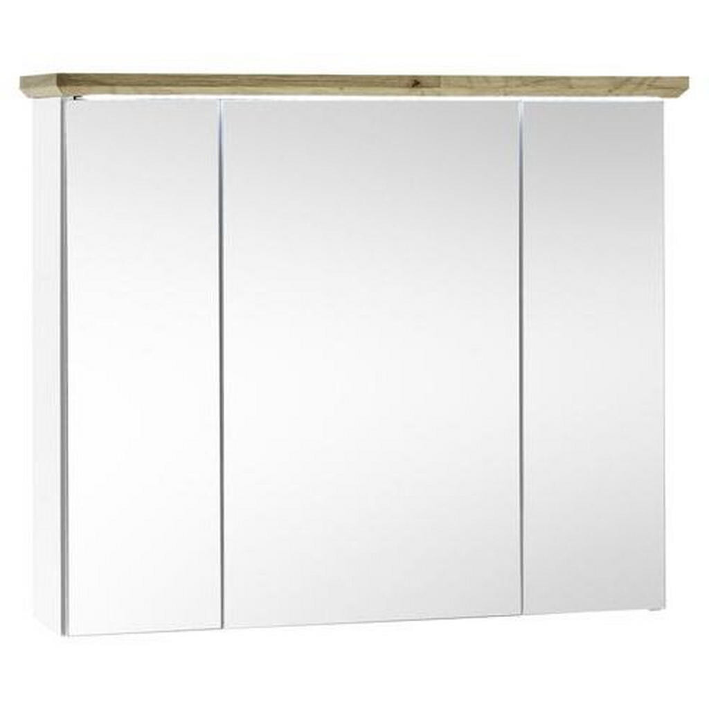 Livetastic ZRCADLOVÁ SKŘÍŇKA, bílá, barvy dubu, 84/70/24 cm