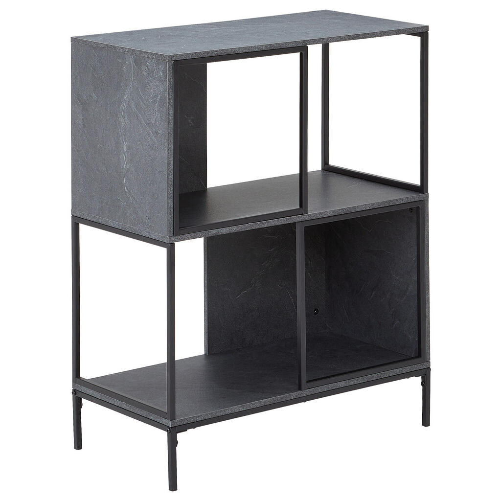 PBJ REGÁL, šedá, černá, železo, 70/86/35 cm