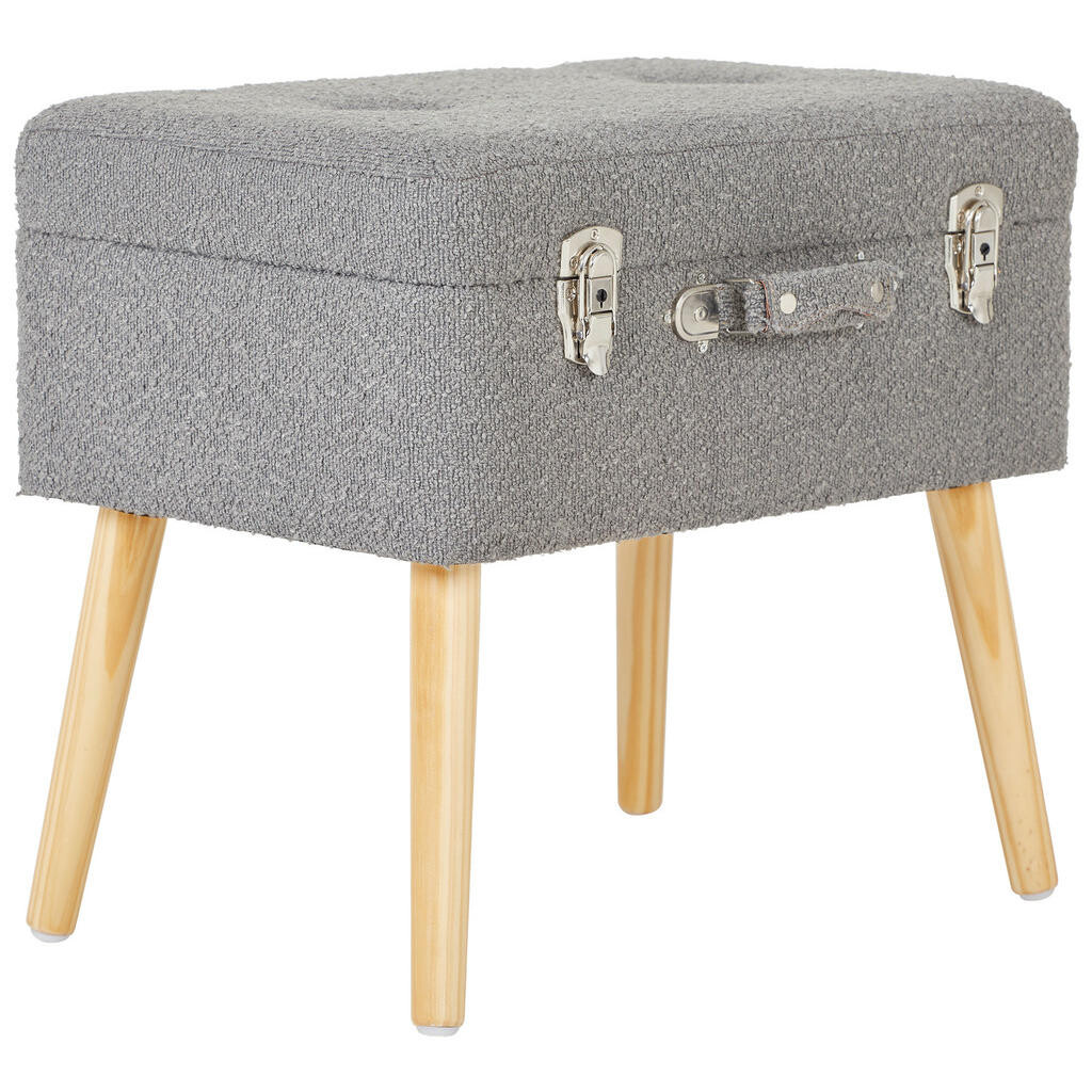 Xora TABURET, dřevo, textil, kompozitní dřevo, 50/46/35 cm