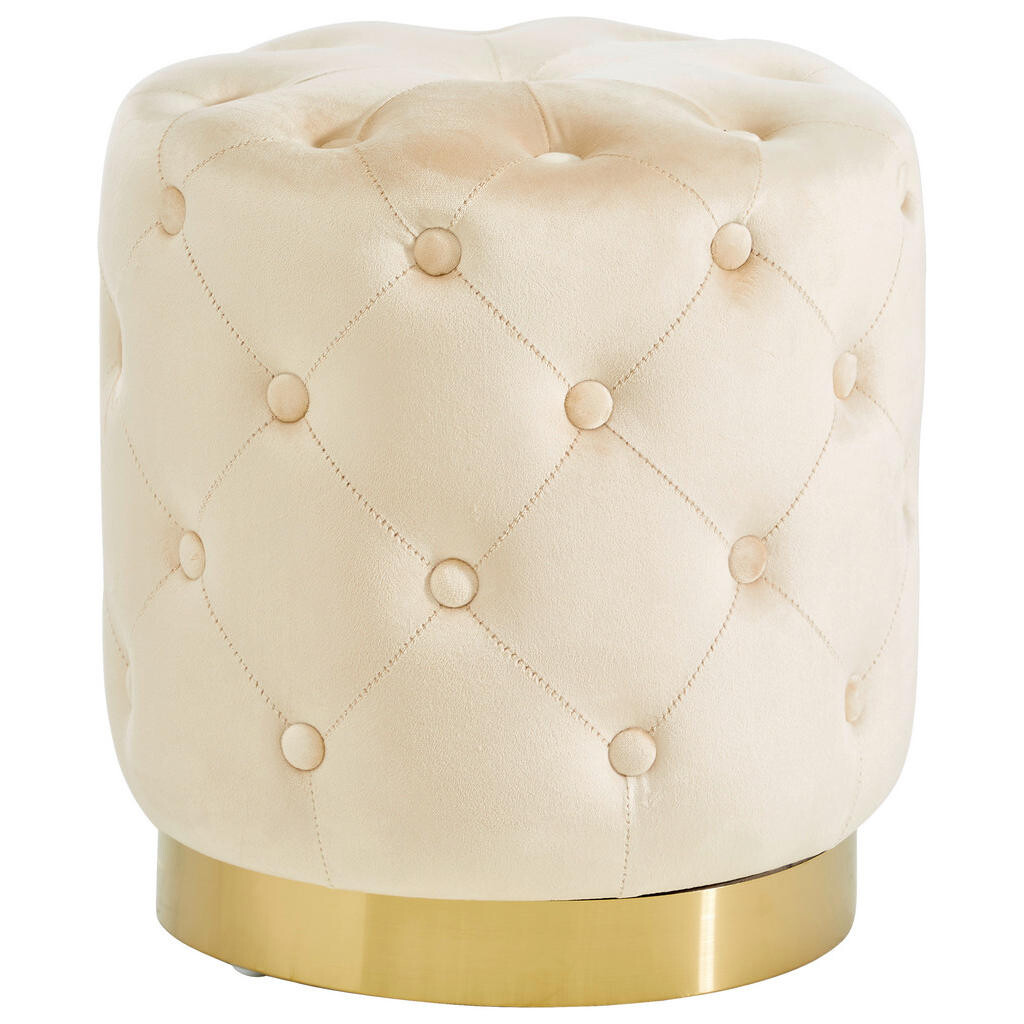 Xora TABURET, dřevo, kov, textil, 37,5/40/37,5 cm