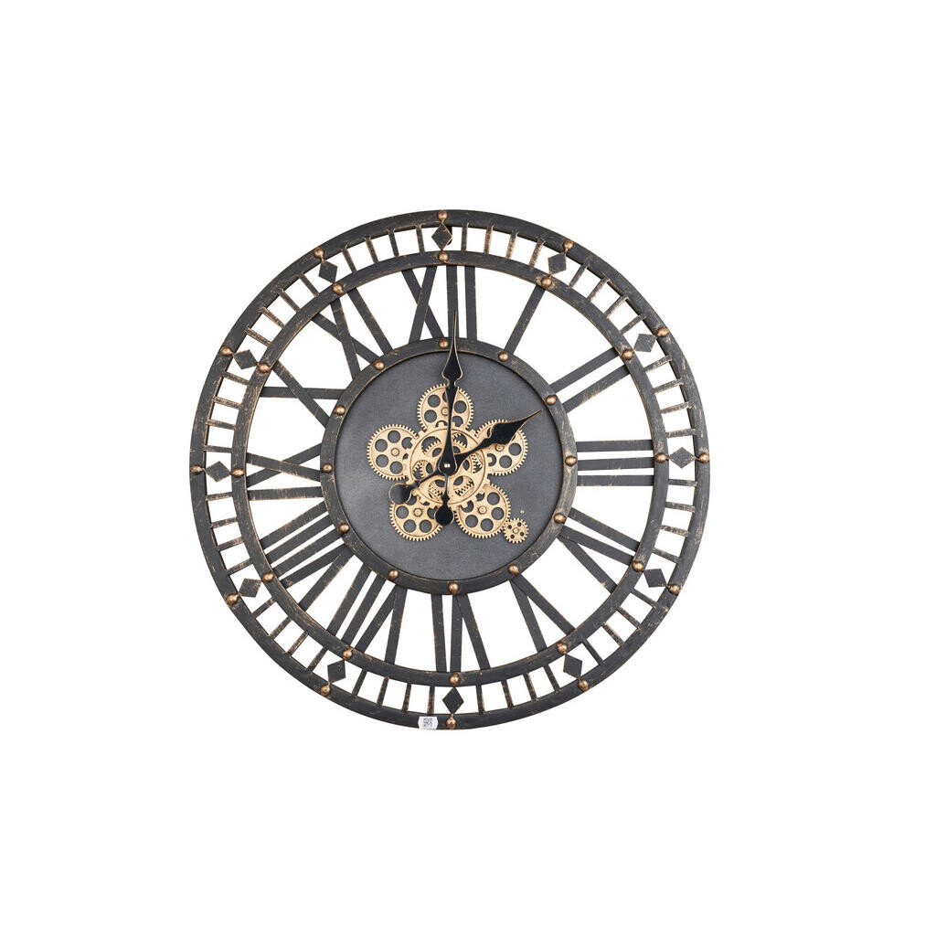 Landscape NÁSTĚNNÉ HODINY, antracitová, barvy zlata, 70/70/6 cm
