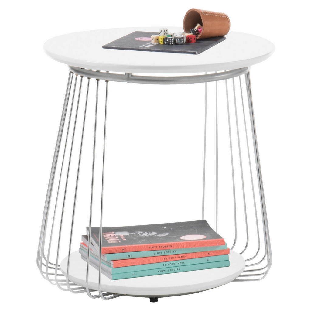 Xora KONFERENČNÍ STOLEK, bílá, kov, kompozitní dřevo, 50/50/51 cm