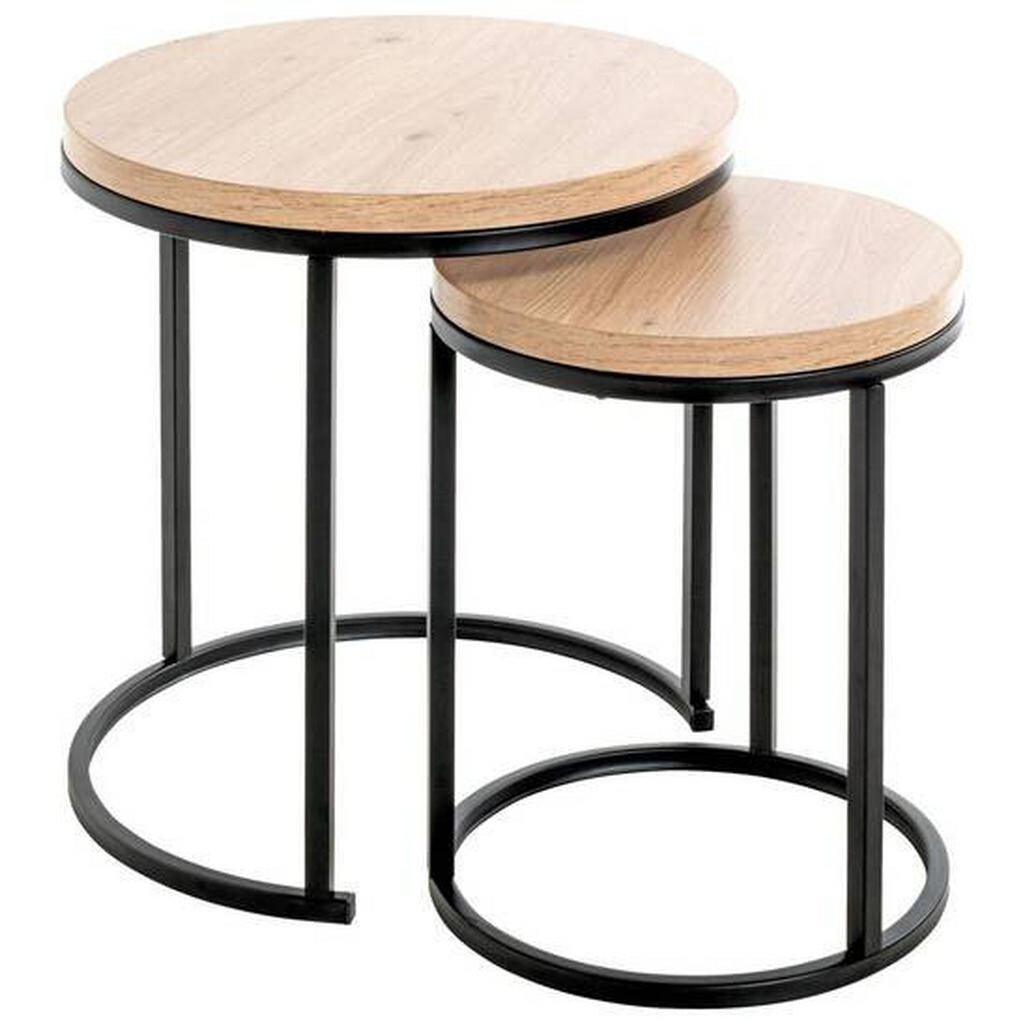 XXXL SADA STOLKŮ, černá, barvy dubu