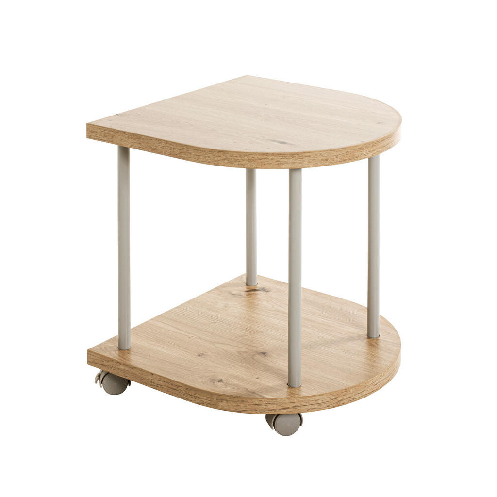 XXXL ODKLÁDACÍ STOLEK, šedá, barvy dubu