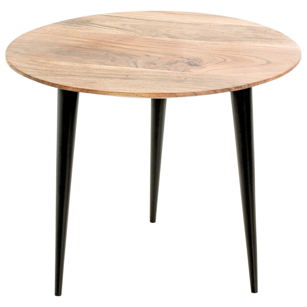 XXXL ODKLÁDACÍ STOLEK, akácie, černá, barvy akácie