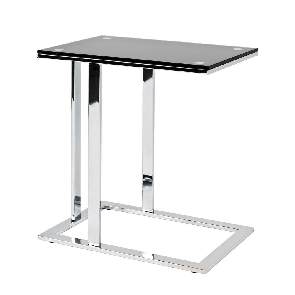 XXXL ODKLÁDACÍ STOLEK, černá, barvy chromu