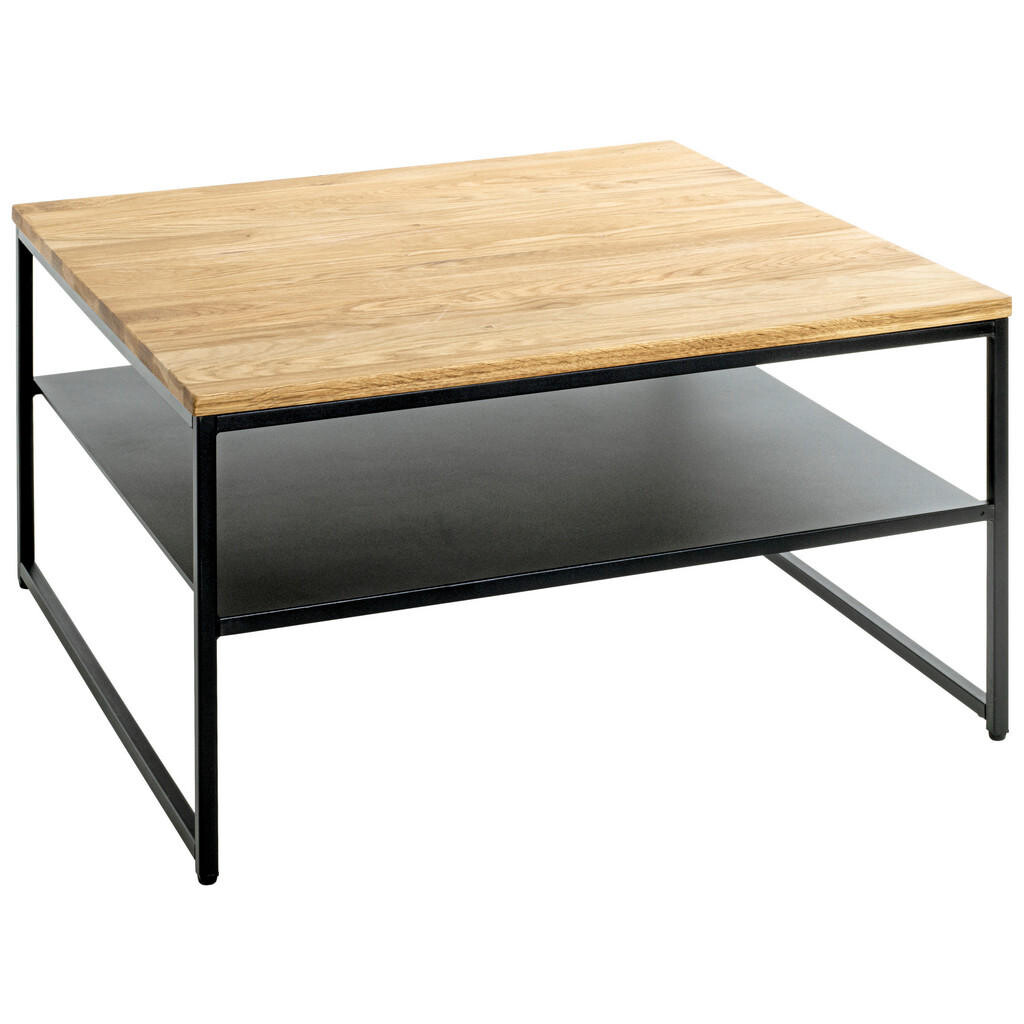 XXXL KONFERENČNÍ STOLEK, černá, barvy dubu, dřevo, kov, 70/70/40 cm