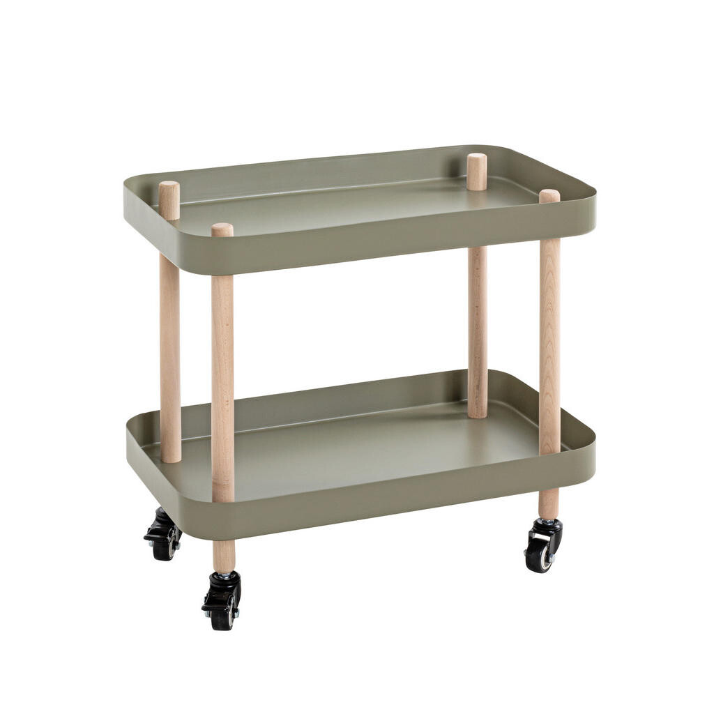 XXXL SERVÍROVACÍ VOZÍK, zelená, přírodní barvy, barvy buku, 50/30/47 cm