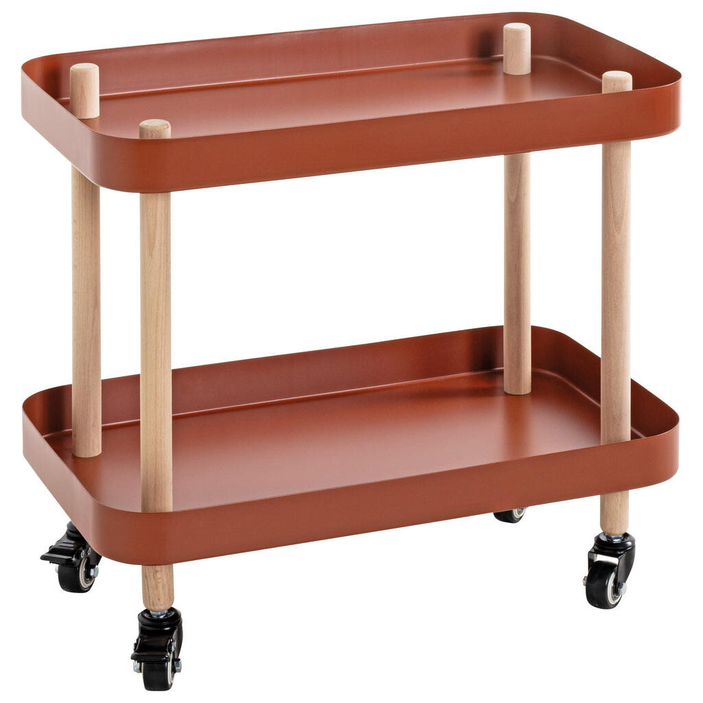 XXXL SERVÍROVACÍ VOZÍK, přírodní barvy, červená, barvy buku, 50/30/47 cm