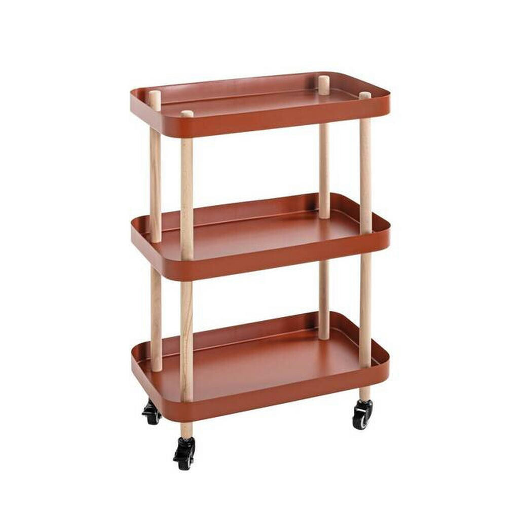 XXXL SERVÍROVACÍ VOZÍK, přírodní barvy, červená, barvy buku, 50/30/76 cm