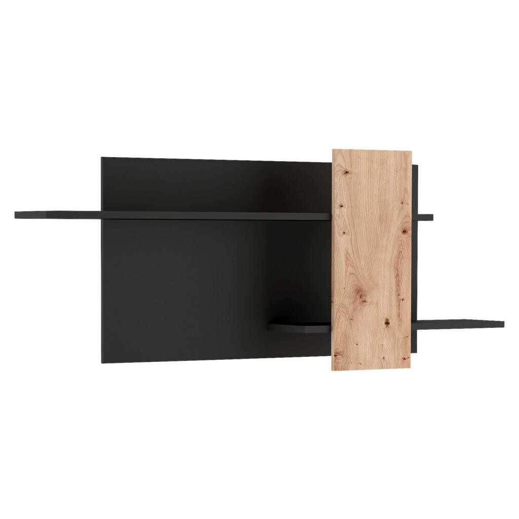 Livetastic NÁSTĚNNÁ POLICE, černá, dub artisan, 170/70/25 cm
