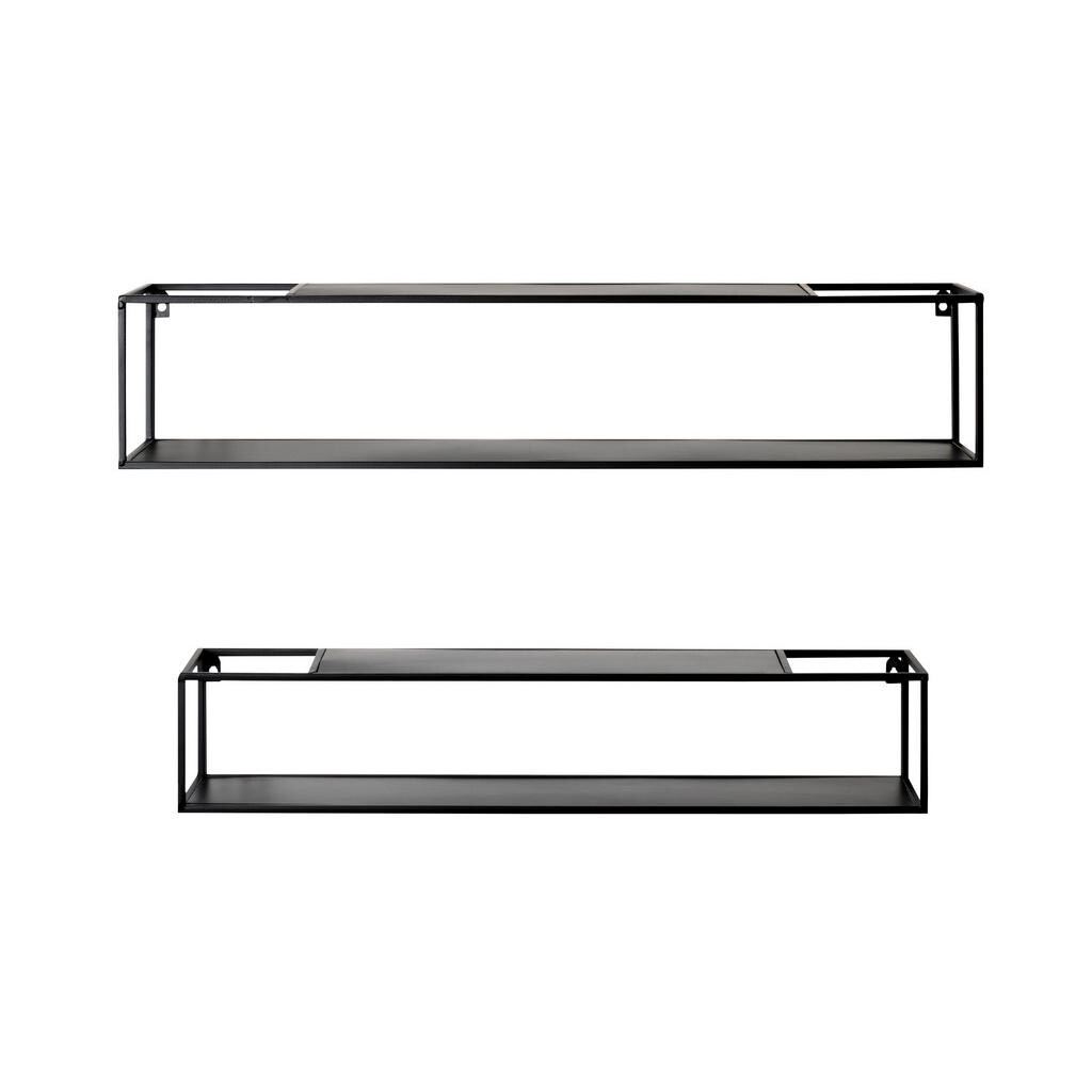 XXXL SADA NÁSTĚNNÝCH REGÁLŮ, černá