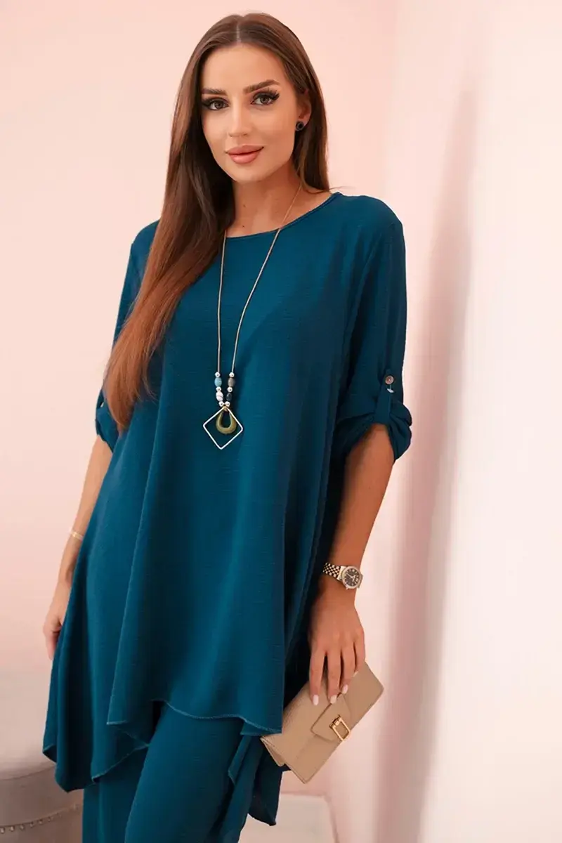 Kesi Włoski Sada halenky + kalhot s přívěskem námořní