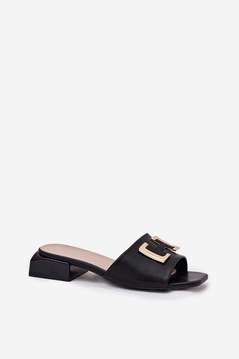 VINCEZA Elegantní Dámské Sandály Na Klínku Se Zlatým Detailem