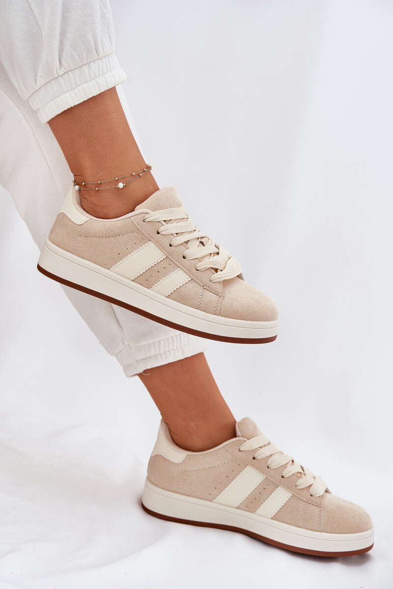 EVENTO Dámské Tenisky Z Eko Semiše Béžové Arlenina