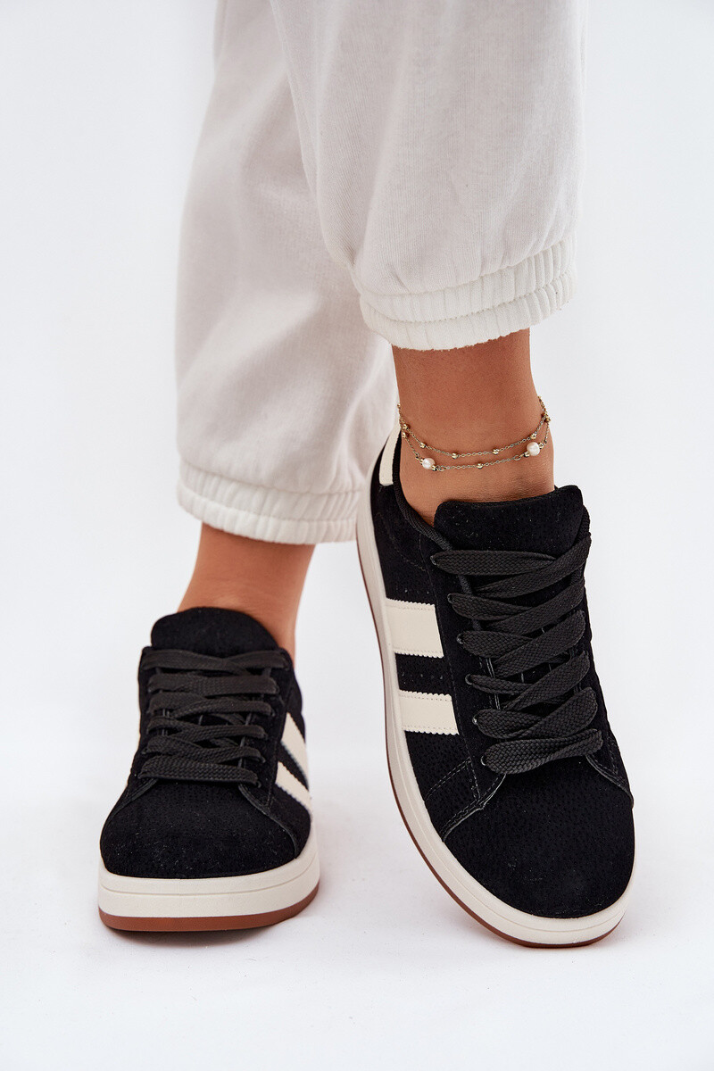 EVENTO Dámské Tenisky Z Eko Semiše Černé Arlenina