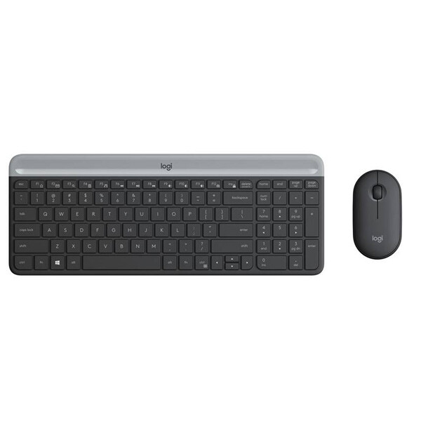 Logitech Slim Wireless Combo MK470 - CZ/SK, Graphite
