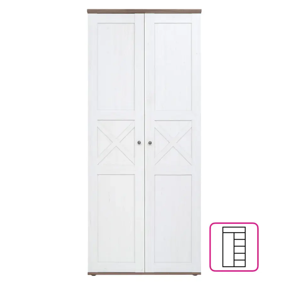 Tempo Kondela Skříň TEINA SZF2D006, borovice canyon