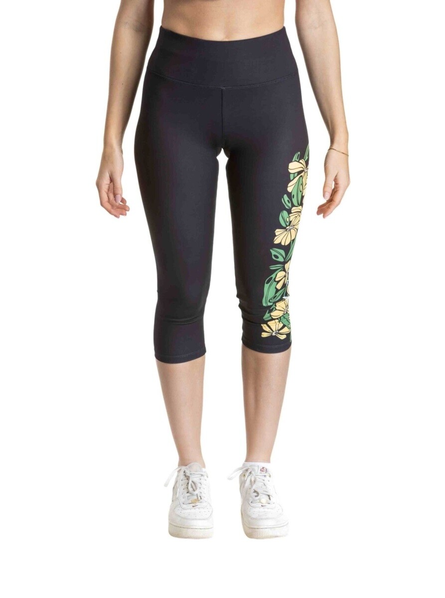 Dámské legíny meatfly edna černá/žlutá/zelená xs