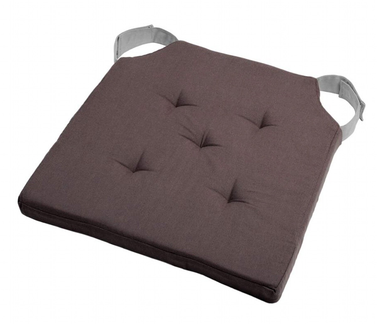 Podsedák na židli DUO VELCRO šedá 38x38x4 cm France