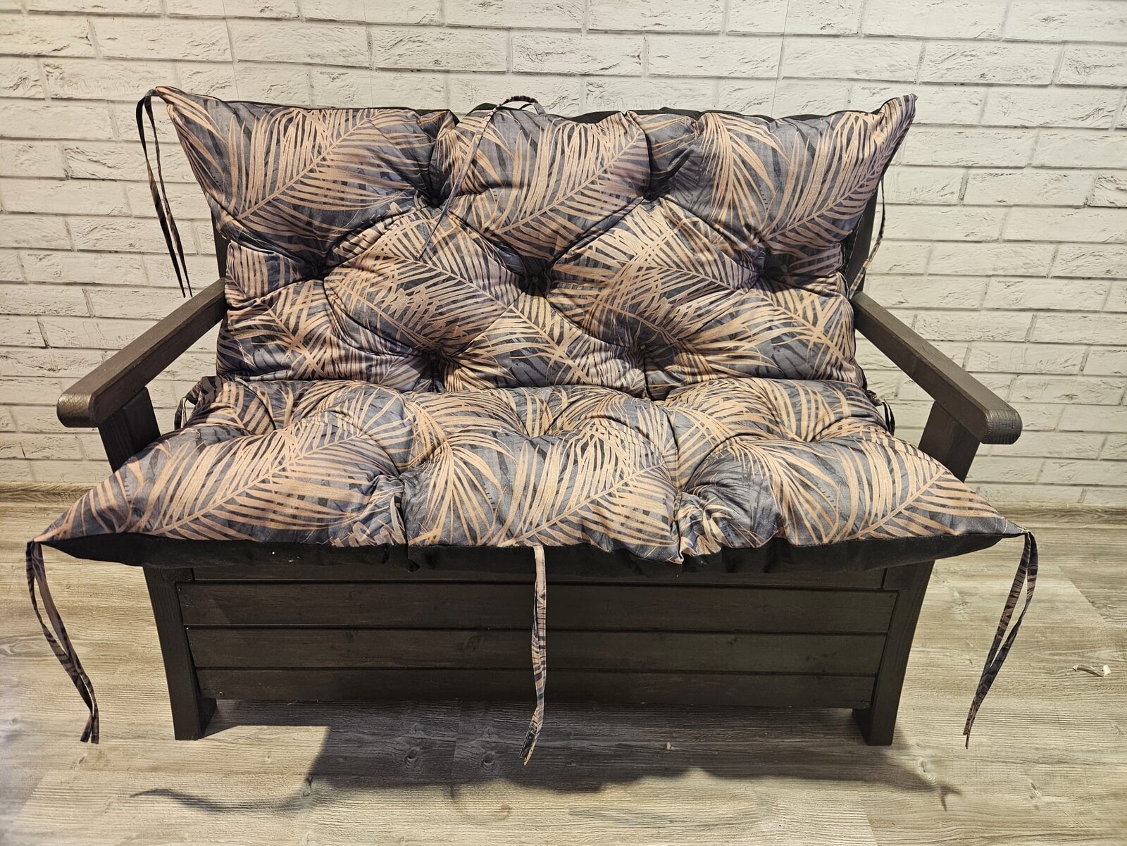 Prošívané sezení MARKUS - vzor 138, vzorovaný polstr na zahradní lavici - sedák s opěrkou, různé rozměry, Mybesthome Rozměr: 100x60x50 cm