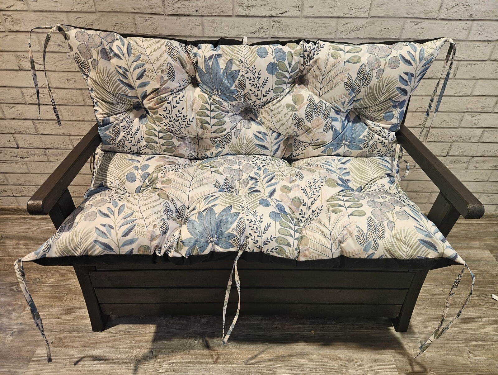 Prošívané sezení MARKUS - vzor 137, vzorovaný polstr na zahradní lavici - sedák s opěrkou, různé rozměry, Mybesthome Rozměr: 100x60x50 cm