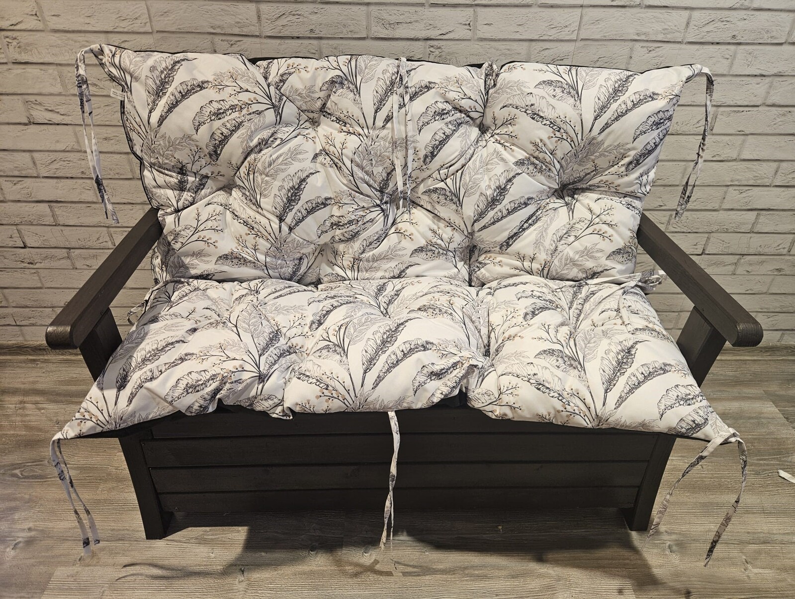 Prošívané sezení MARKUS - vzor 136, vzorovaný polstr na zahradní lavici - sedák s opěrkou, různé rozměry, Mybesthome Rozměr: 100x60x50 cm