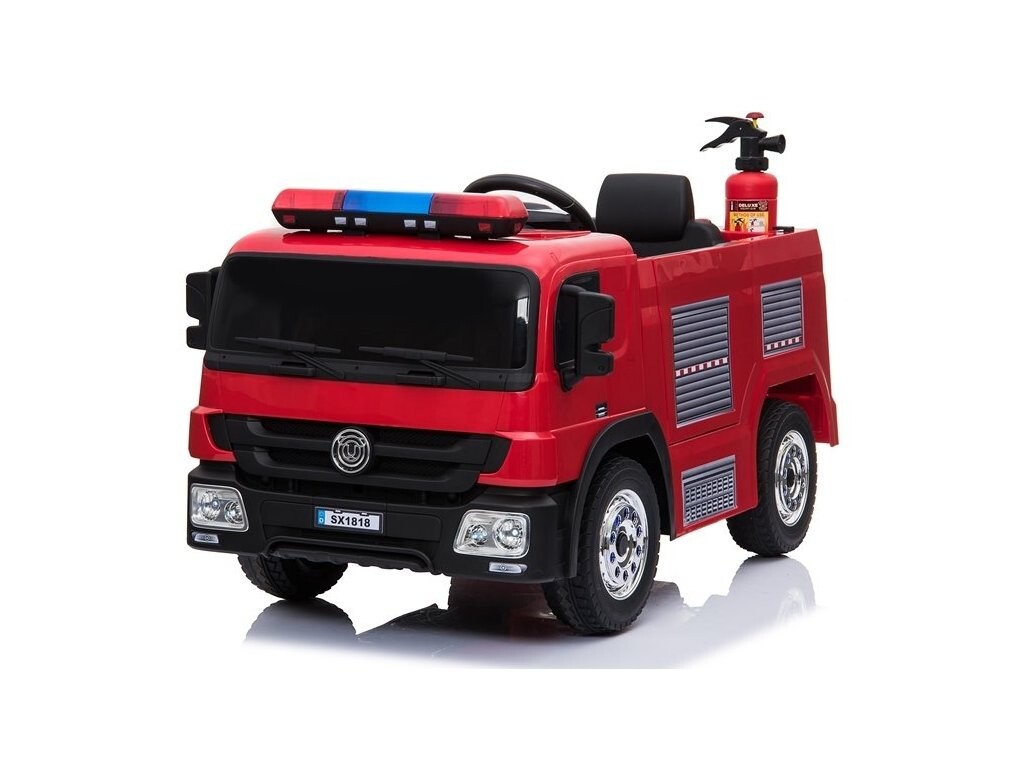 mamido Dětské elektrické auto Hasiči červená