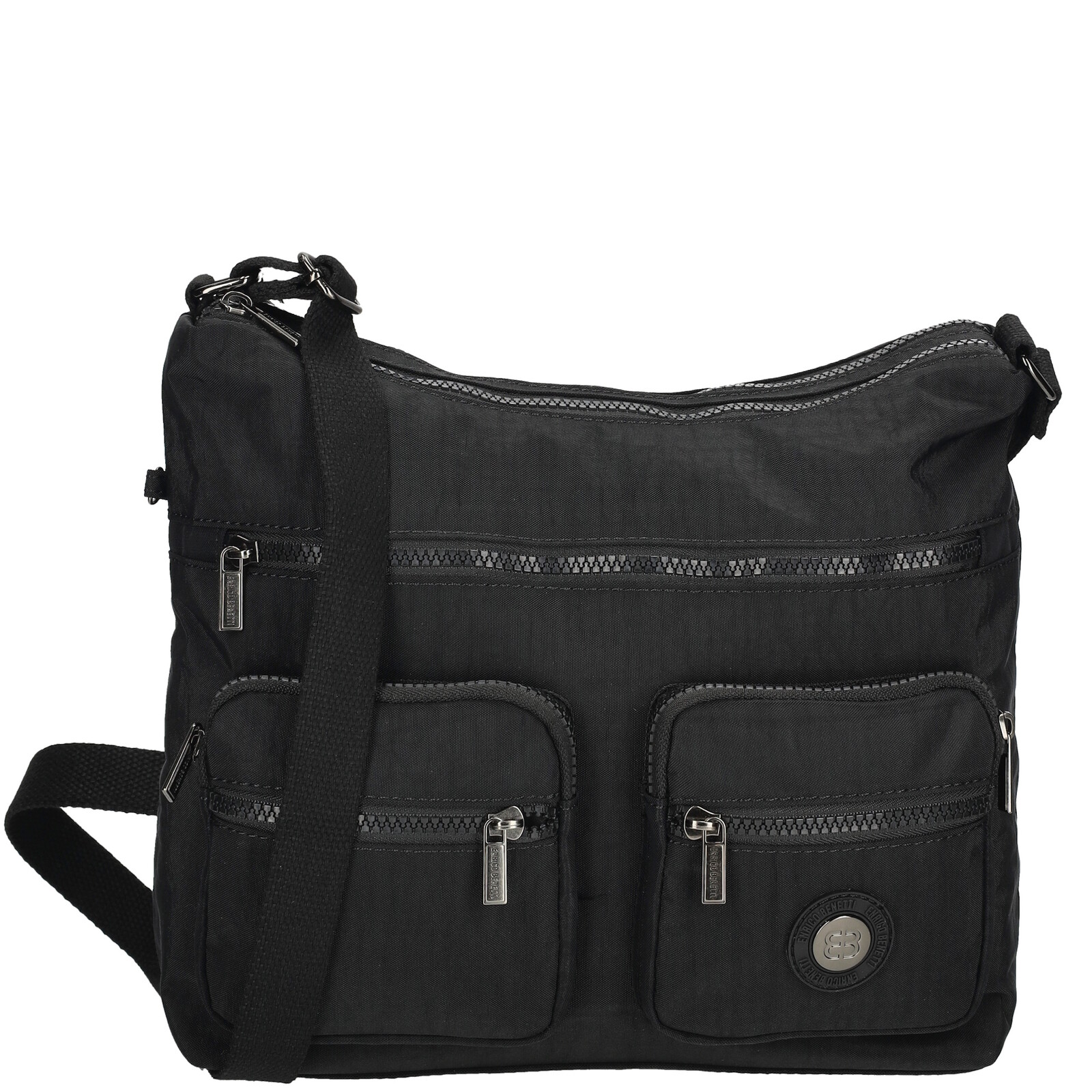 Dámská taška na rameno multipocket Crinkle Enrico Benetti - černá