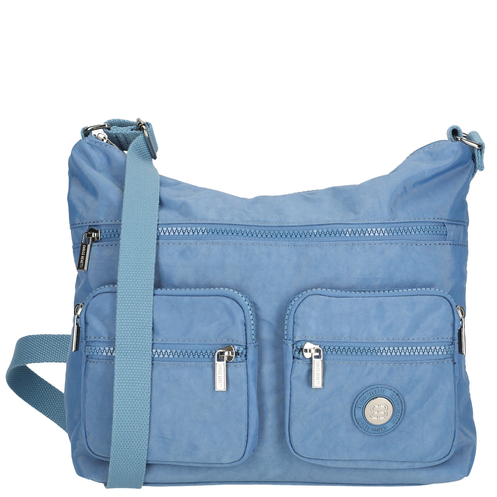 Dámská taška na rameno multipocket Crinkle Enrico Benetti - modrá