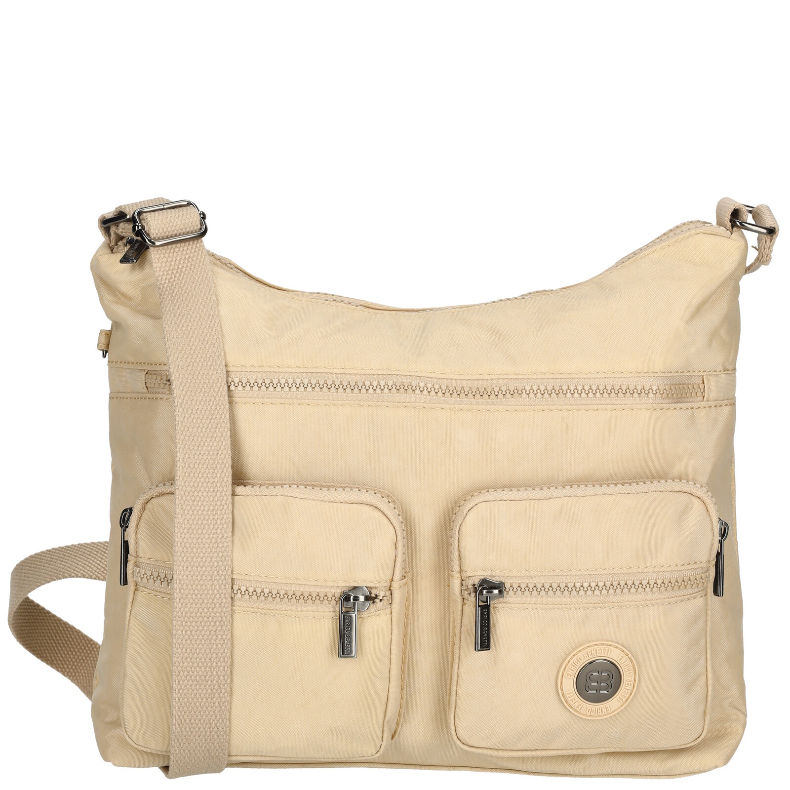 Dámská taška na rameno multipocket Crinkle Enrico Benetti - béžová