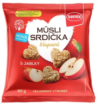 Semix Müsli srdíčka s jablky 50 g