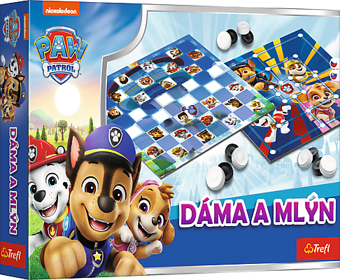 Společenská Hra Dáma & Mlýn Tlapková patrola  - Trefl