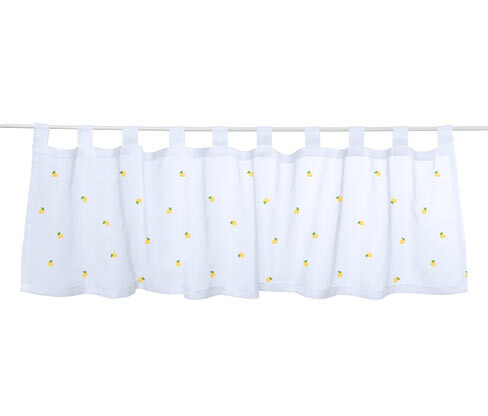 Tchibo - Vyšívaná bistro záclonka - barva: bílá