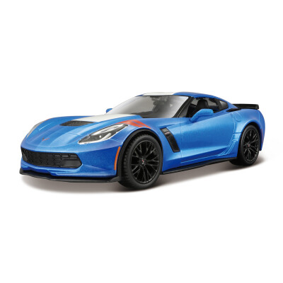 Corvette Grand Sport, 2017, metal modrá, 1:24