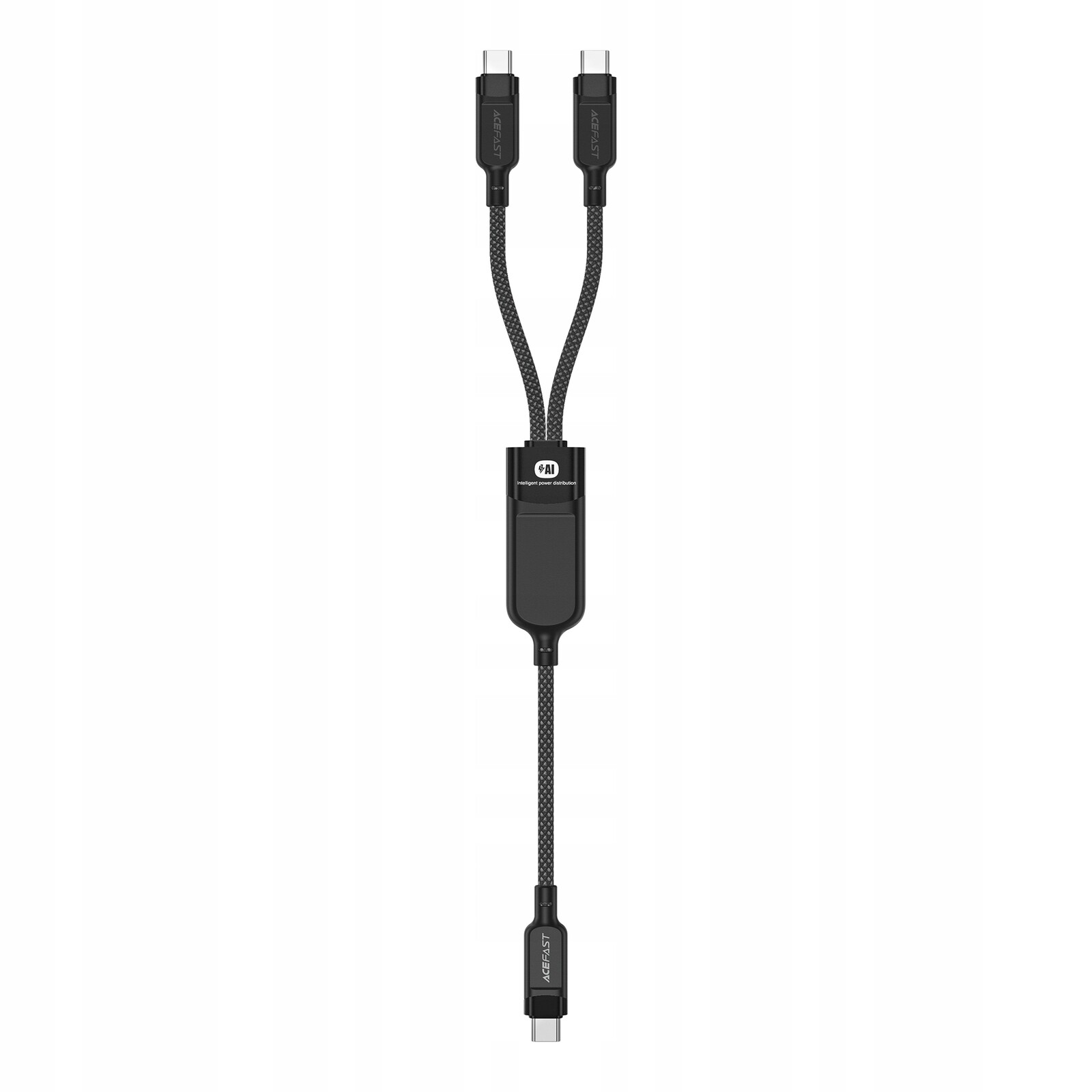 2v1 Kabel Usb-c – 2x Usb-c 100W 480Mb/s – černý