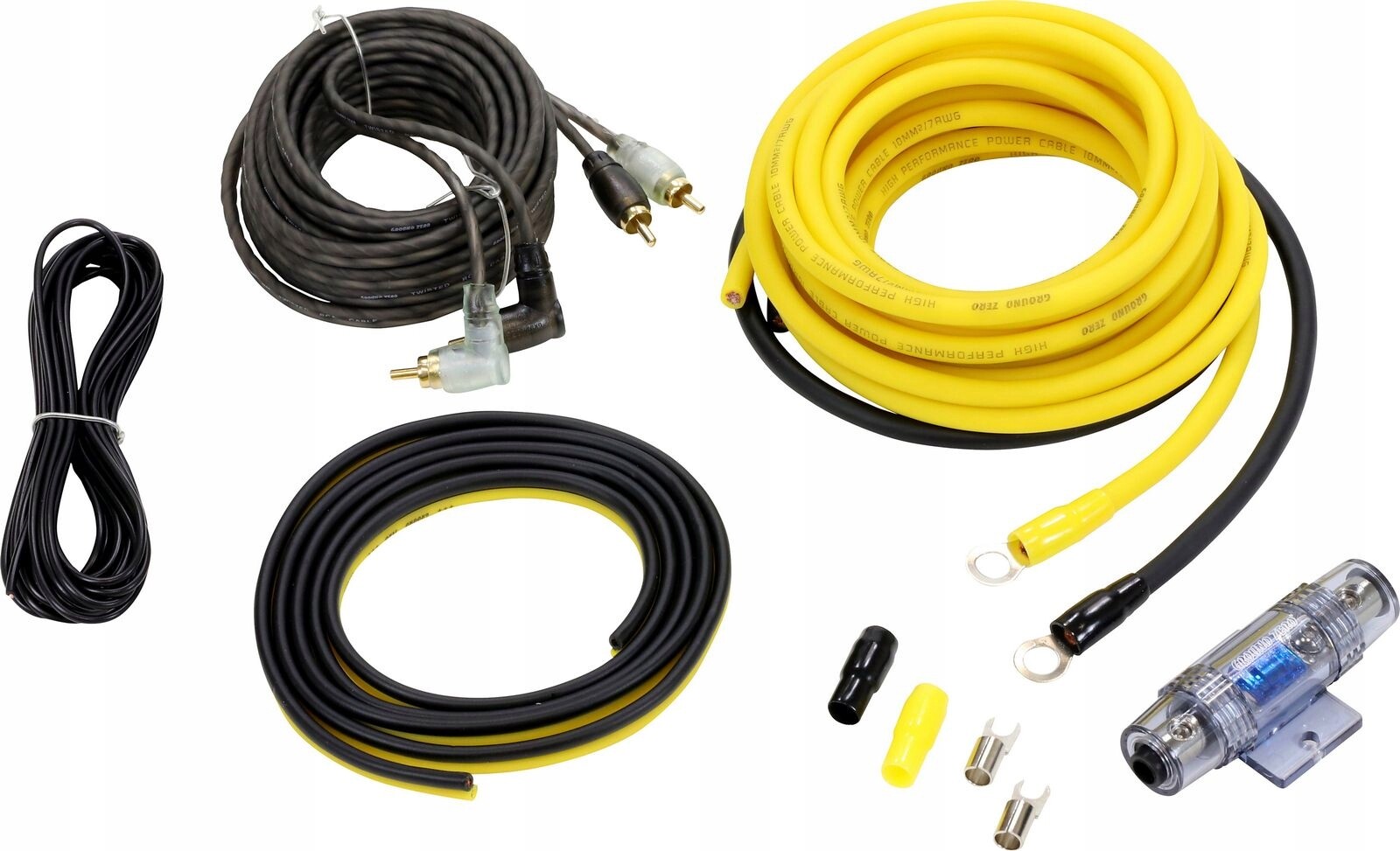 Ground Zero Gzpk 10XLC-II kabely pro 1-2 kanálový zesilovač 10 mm2