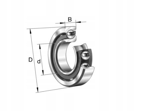 Jednořadé kuličkové Ložisko 7214 B Tvp Fag 70x125x24