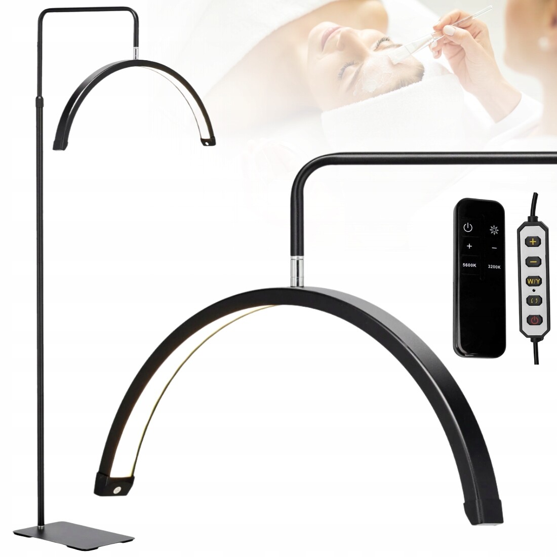 Kosmetická Lampa Pro Prodlužování Řas, Led Dálkové Ovládání, Regulace Barvy Výšky