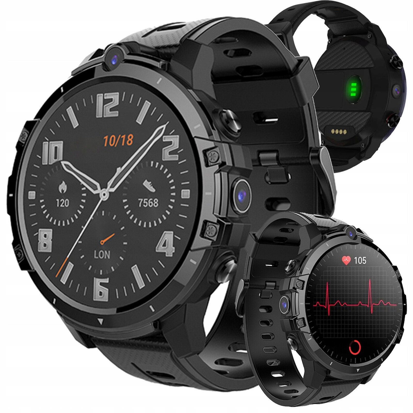 Chytré Hodinky Sportovní Pánské Pro Active Smartband Černé Sportovní Gps