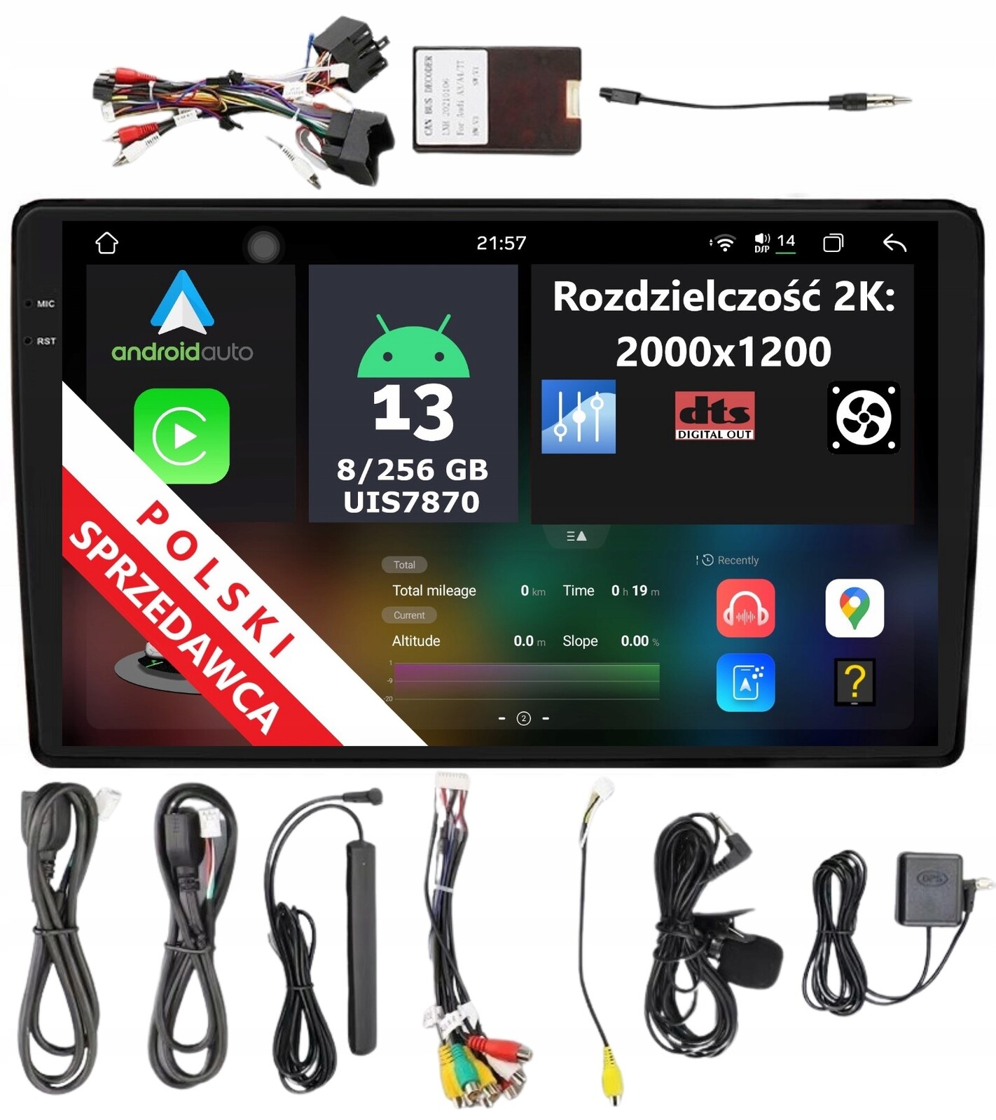 Navigace Rádio 2DIN Android Audi A4 B6 B7 8/256 Gb Dsp Dts Carplay Lte