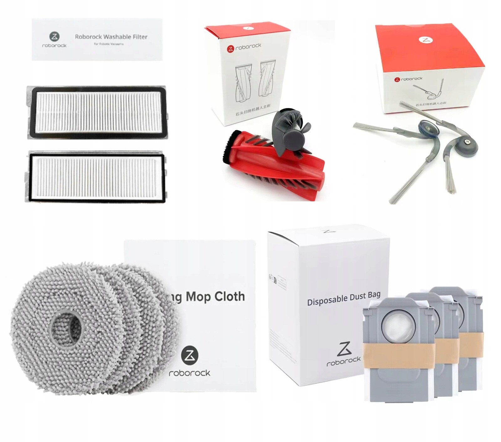 Originální sada příslušenství Roborock Qrevo Curv /Edge kartáče filtry mopy