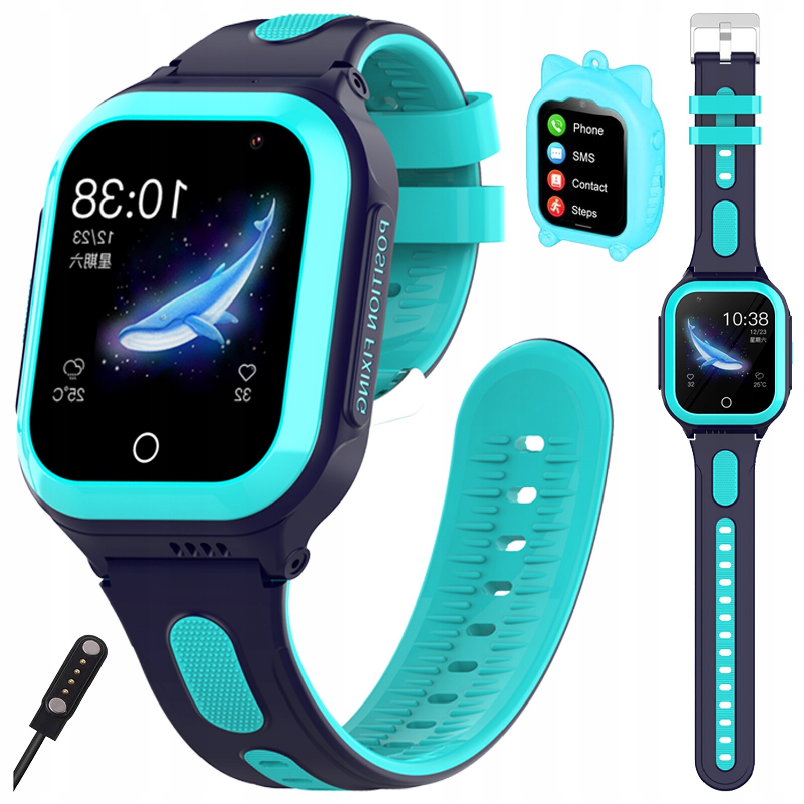 Chytré Hodinky Hodinky Pro Děti Gps Lokalizace Sms Hovory Hry 8GB Modré