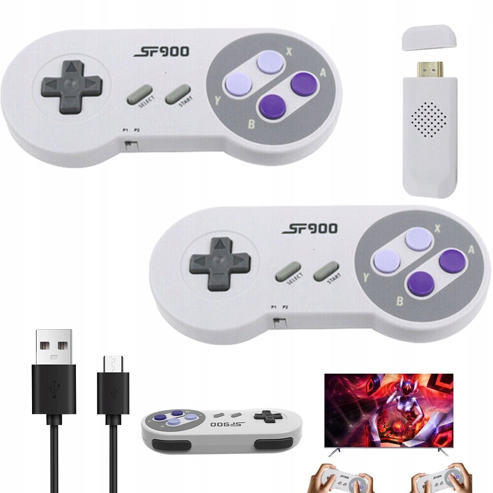 SF900 Hd Game Stick Retro herní konzole pro videohry, vestavěná hra 4700 2.4G