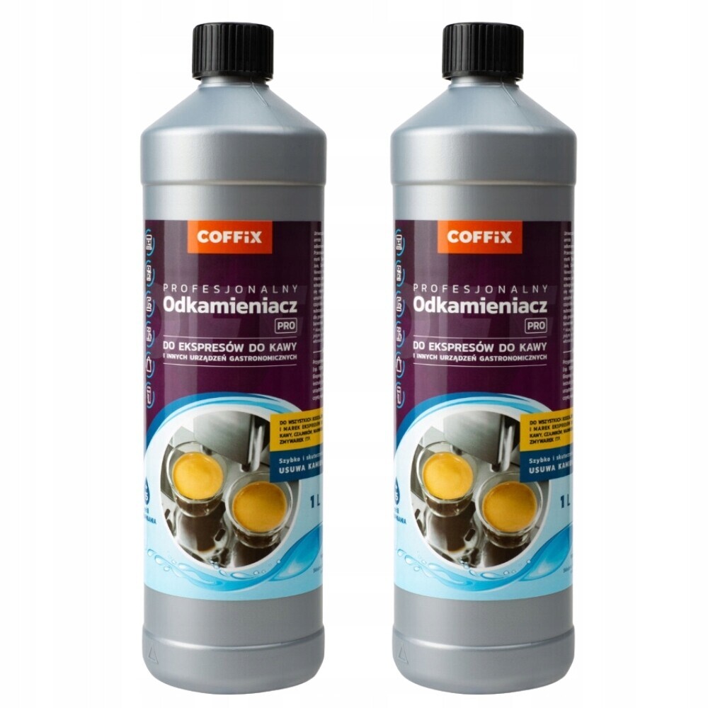 Sada 2x Velký odvápňovač do kávovaru profesionální odvápňovací kapalina 1L