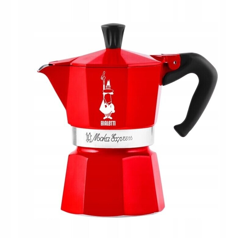 Kávovar Bialetti Moka Express Nutcracker 3 tz červený